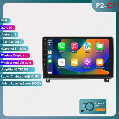 Peugeot 407 1  2004-2011 9" Android 14 Carplay Android auto wireless wifi bt gps 4g AUTMRWH2