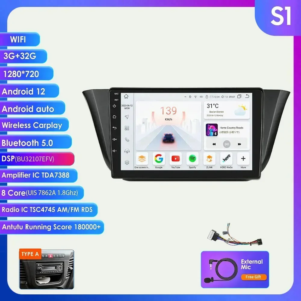 Iveco Daily 2013-2021 Multimedia Video Player GPS Carplay Android Auto wireless AUTM76EA