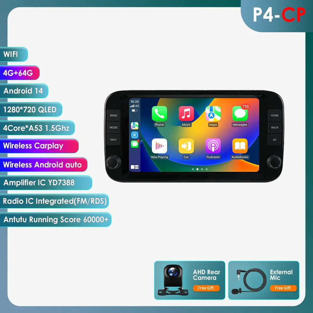 Fiat Panda 2013 - 2024 9" CarPlay Android Auto Radio RDS Multimedia Player GPS WIFI AUTM3LGW