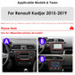 Renault Kadjar 2015-2019  9" Android 14 Carplay Android auto wireless wifi bt gps 4g AUTM83VU