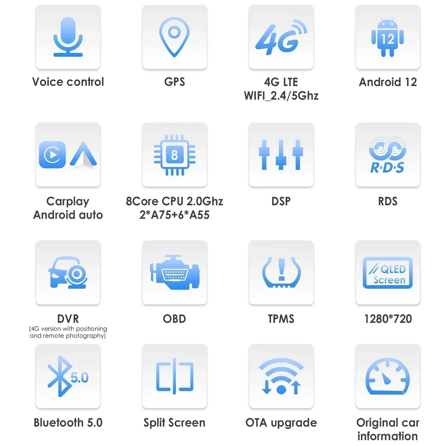 Opel Adam 2013 - 2016 Opel Corsa E Van 2015 - 2019 9" Android 14 Carplay Android auto wireless wifi bt gps 4g  AUTMA5KA