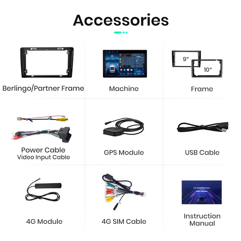 Citroen Berlingo B9 Peugeot Partner 2008-2019 X7 MAX 13.1“ 2K Wireless CarPlay Android Auto Car Radio DSP GPS BT  Multimedia autoradio AUTMCBPPBS2
