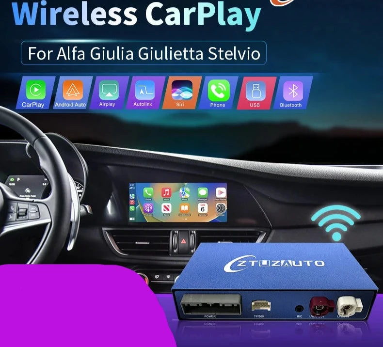 Alfa Romeo Stelvio / Giulia / Giulietta 2014-2019 Android Mirror Link AirPlay Car Play  Wireless AUTMAFRSG