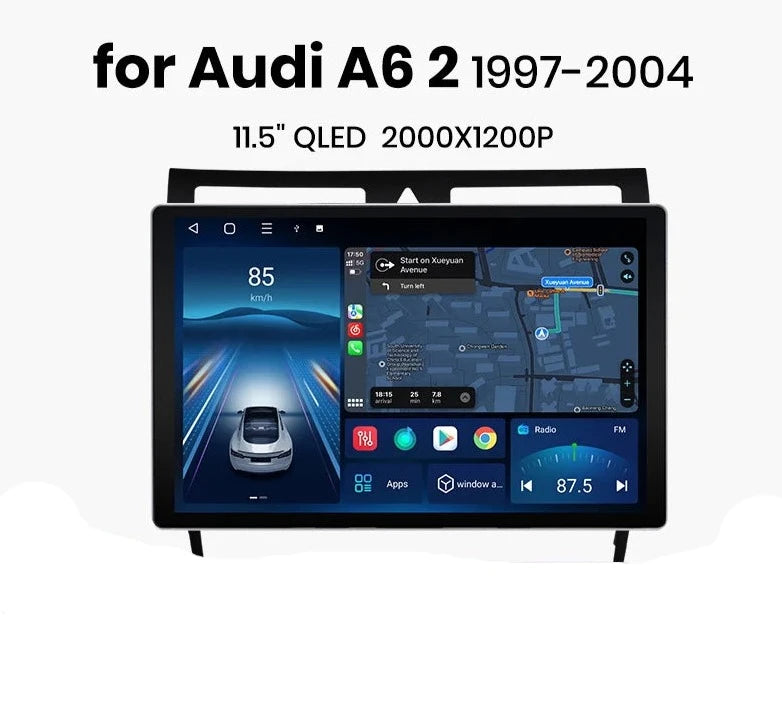 A6 C5 1997-2004 S6 RS6 X7 PRO 11.5“ 2K AI Voice Wireless CarPlay Android Auto Car Radio for Audi  Multimedia autoradio AUTMXLSS1