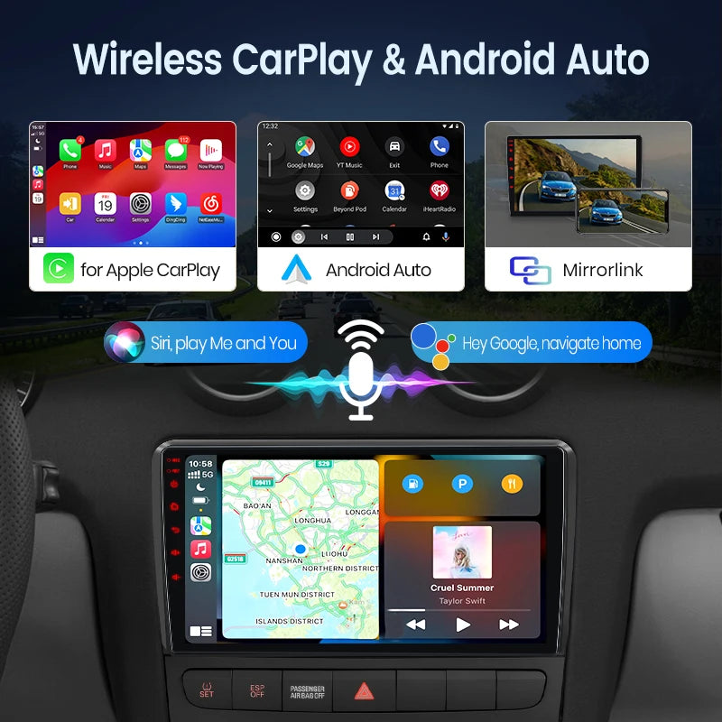 Wireless CarPlay Android Auto Radio For Lancia Ypsilon 2012 - 2020 Car Multimedia Player GPS 2din RDS Navigation Stereo DSP FM AUTMF858
