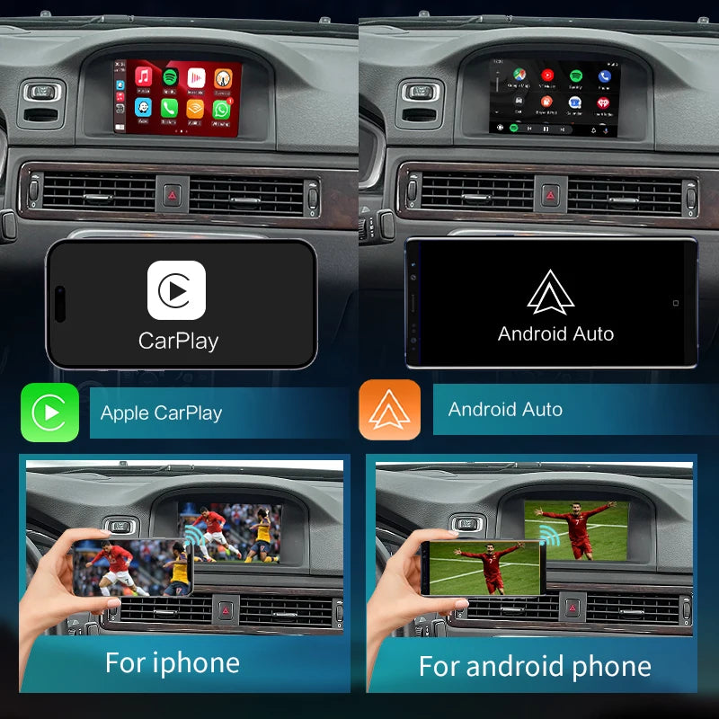 Volvo S80 2015  7"  cion schermo LCD , Wireless CarPlay  Android Auto  Mirror Link AirPlay  Reverse Camera AUTMVVS80