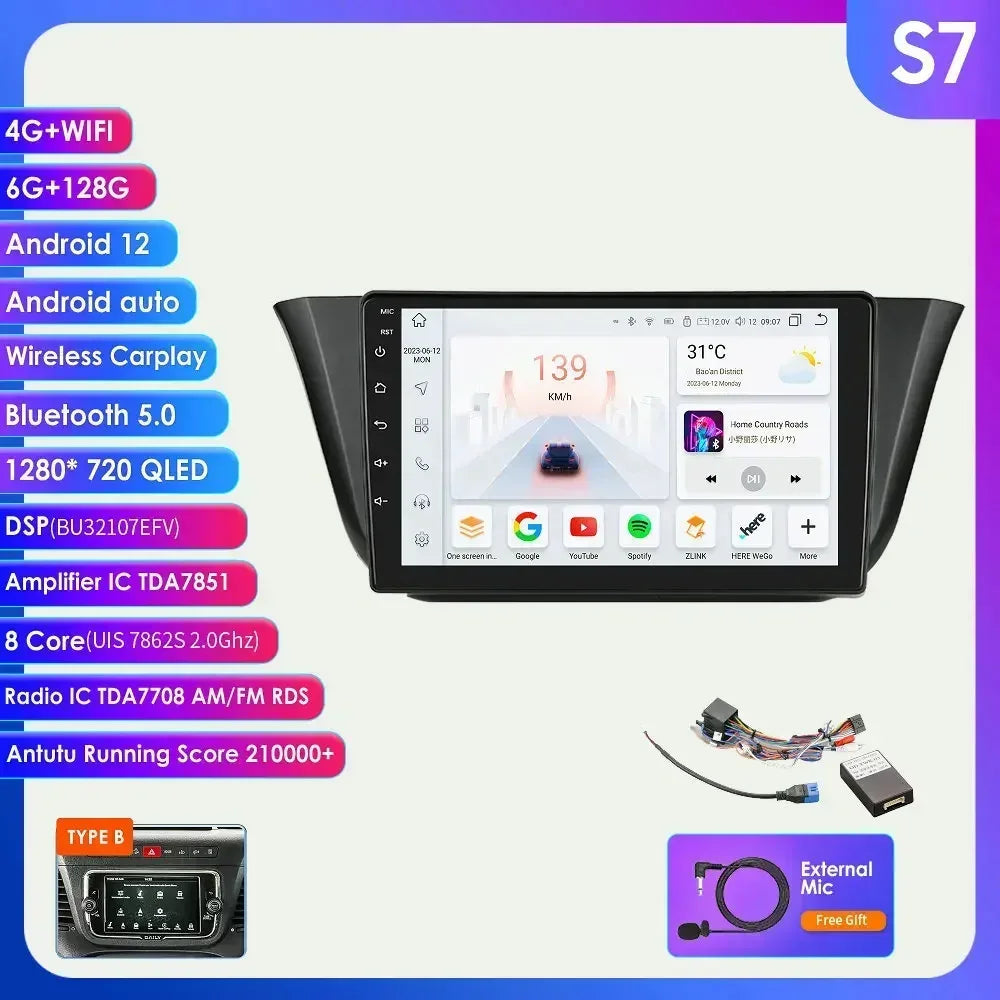 Iveco Daily 2013-2021 Multimedia Video Player GPS Carplay Android Auto wireless AUTM76EA