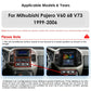 Mitsubishi Pajero V60 V68 V73 1999-2006 9,7" Android 14 Carplay Android auto wireless wifi bt gps 4g  AUTMN48V