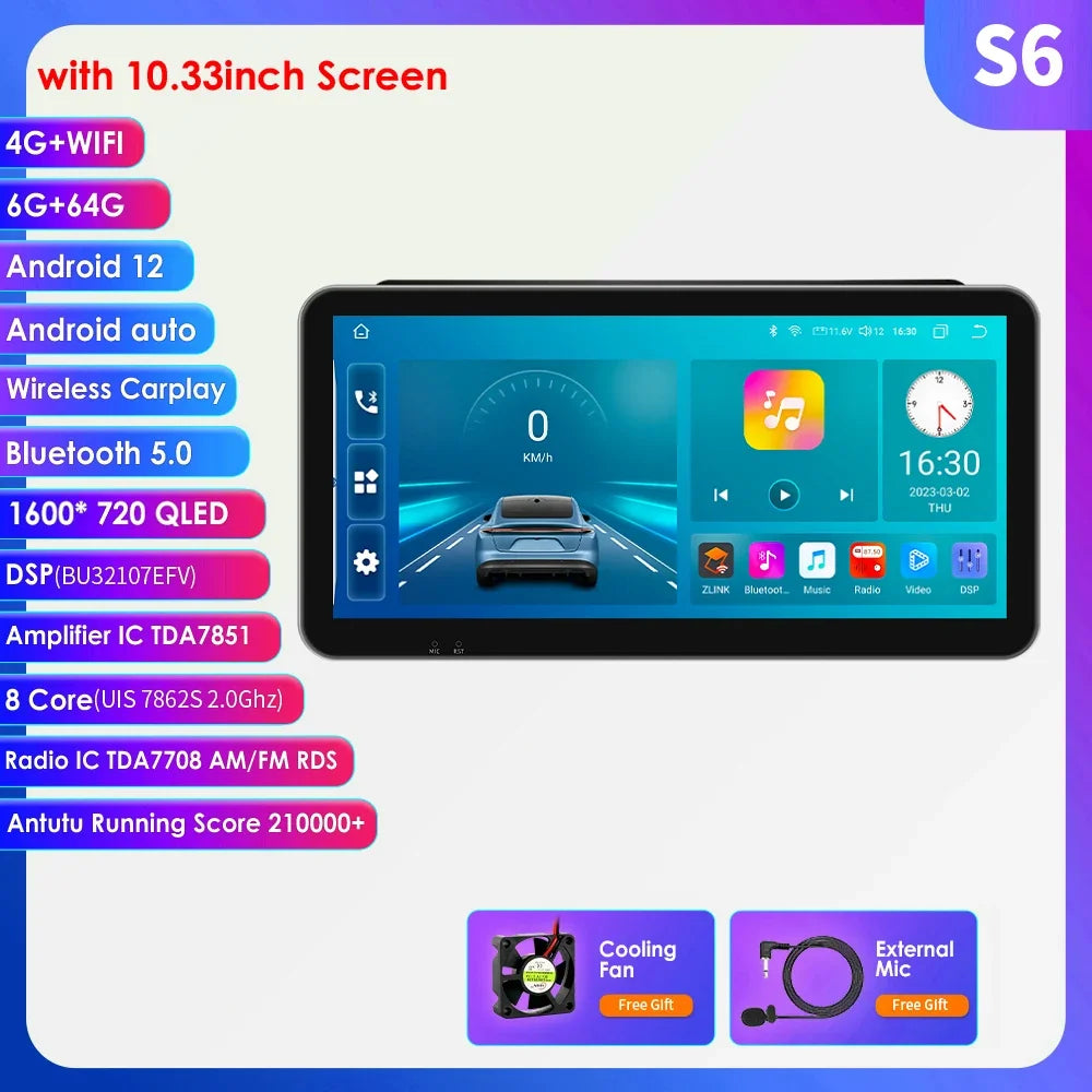 Peugeot 407 1  2004-2011 9" Android 14 Carplay Android auto wireless wifi bt gps 4g AUTMRWH2