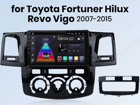 Toyota Fortuner Hilux Revo Vigo 2007 - 2015 V1 Plus Car Radio RDS WIFI GPS BT  wireless CarPlay Android Auto AUTMTOYFVR9