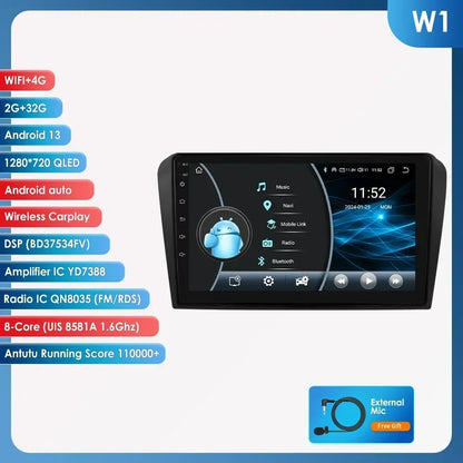 Mazda 3 2004-2009 9" / 10,33"  Android 14 Carplay Android auto wireless wifi bt gps 4g AUTMZAMD3