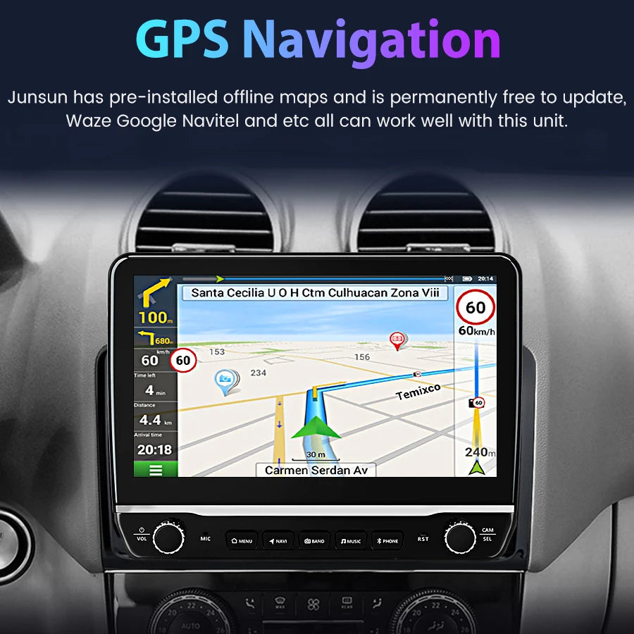 Mercedes-Benz ML-Class W164  CarPlay Android Auto Car Radio rds WIFI GPS BT Multimedia Navigation Autoradio  AUTMMERML2