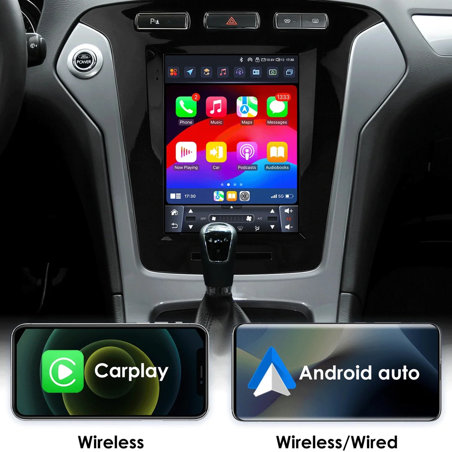 Ford Mondeo MK4 / Galaxy 2011-2013 9,7" Android 14 Carplay Android auto wireless wifi bt gps 4g  AUTMDQYD