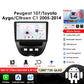 Peugeot 107 Toyota Aygo Citroen C1 9" Android 14 Carplay Android auto wireless wifi bt gps 4g  AUTMH3FI
