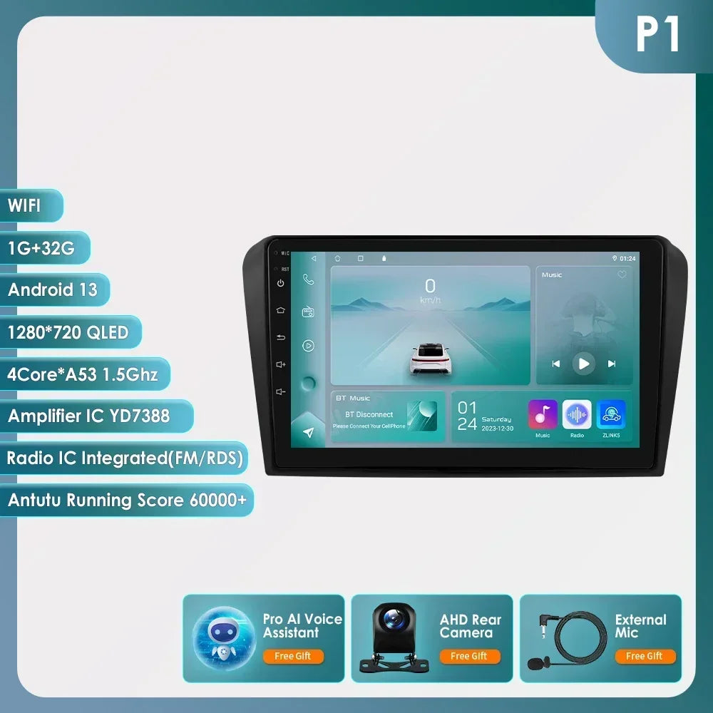 Mazda 3 2004-2009 9" / 10,33"  Android 14 Carplay Android auto wireless wifi bt gps 4g AUTMZAMD3