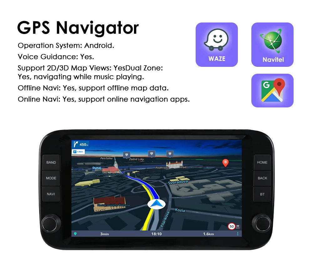 Fiat Panda 2013 - 2024 9" CarPlay Android Auto Radio RDS Multimedia Player GPS WIFI AUTM3LGW