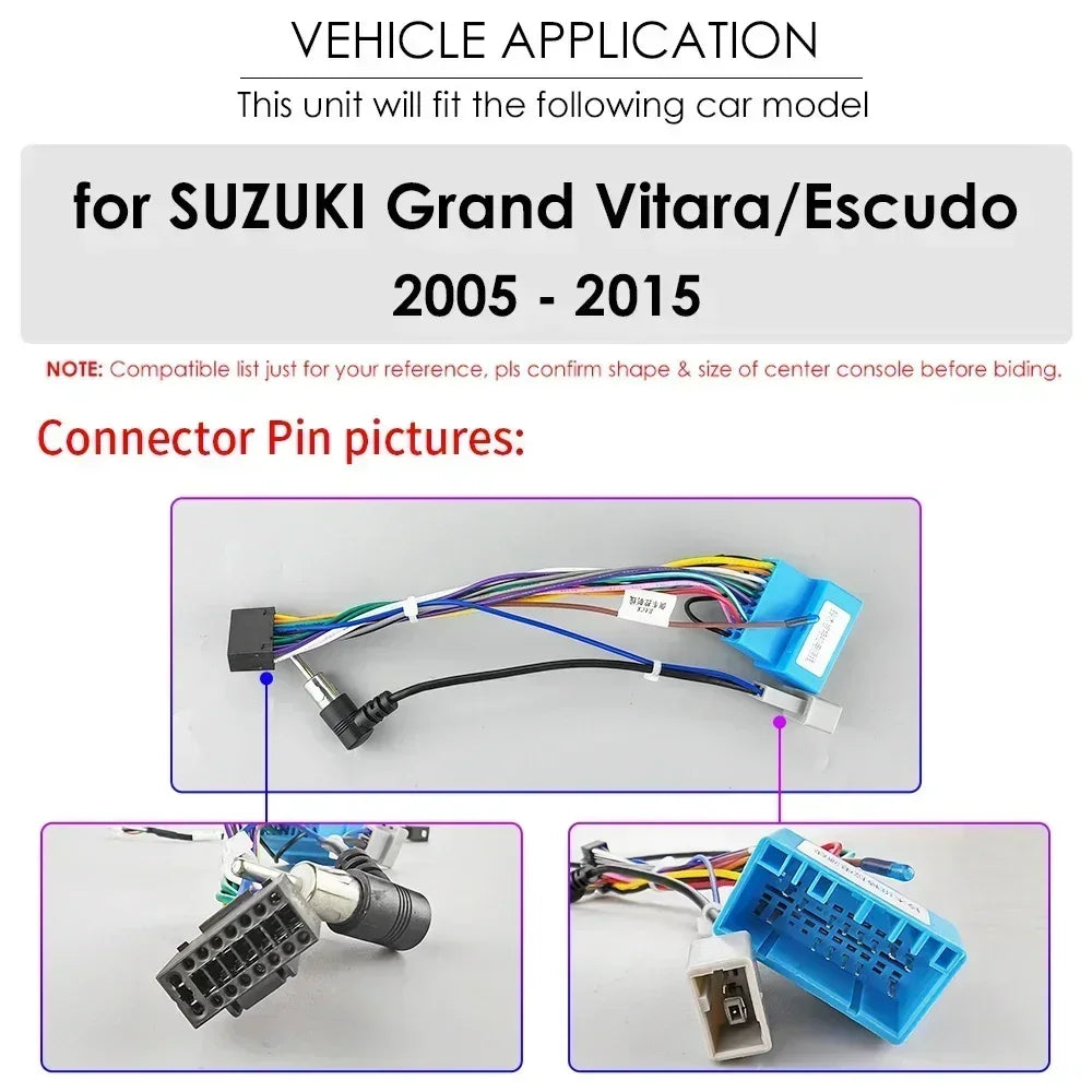 Suzuki Grand Vitara 3 2005 - 2015 9" Android 14 Carplay Android auto wireless wifi bt gps 4g AUTMAVRG