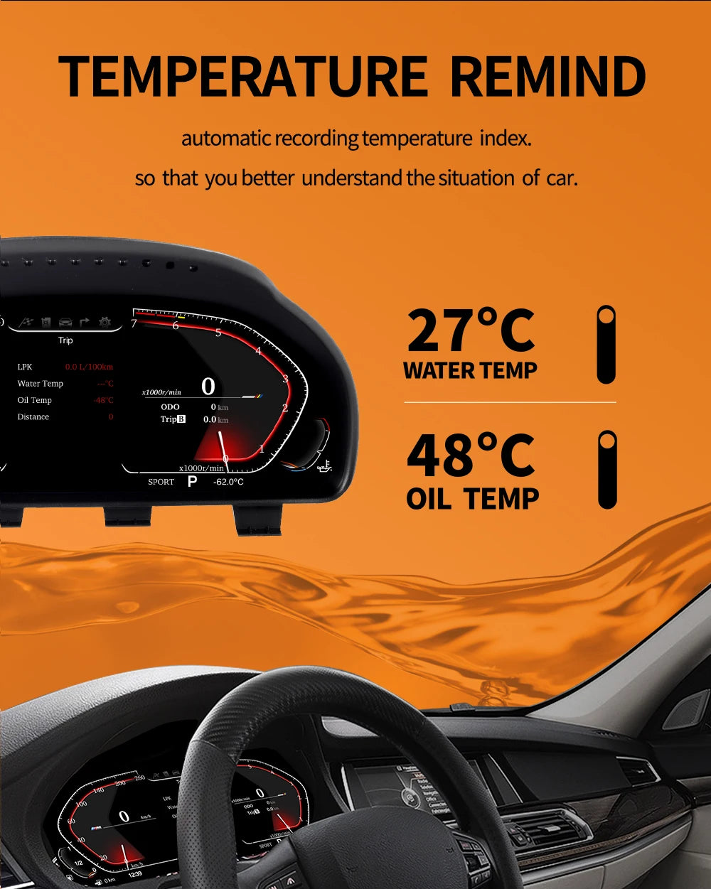 BMW Series 1 2 F45 F40 F50 F52 12.3" Quadrante digitale lcd AUTMBMWF4552