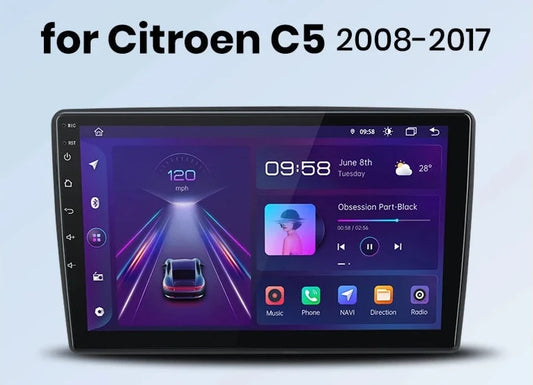Citroen C5 2008 - 2017 Android 12 10,1" Car Radio RDS   wireless CarPlay Android Auto  intelligent systems  2 din   AUTMCT9P