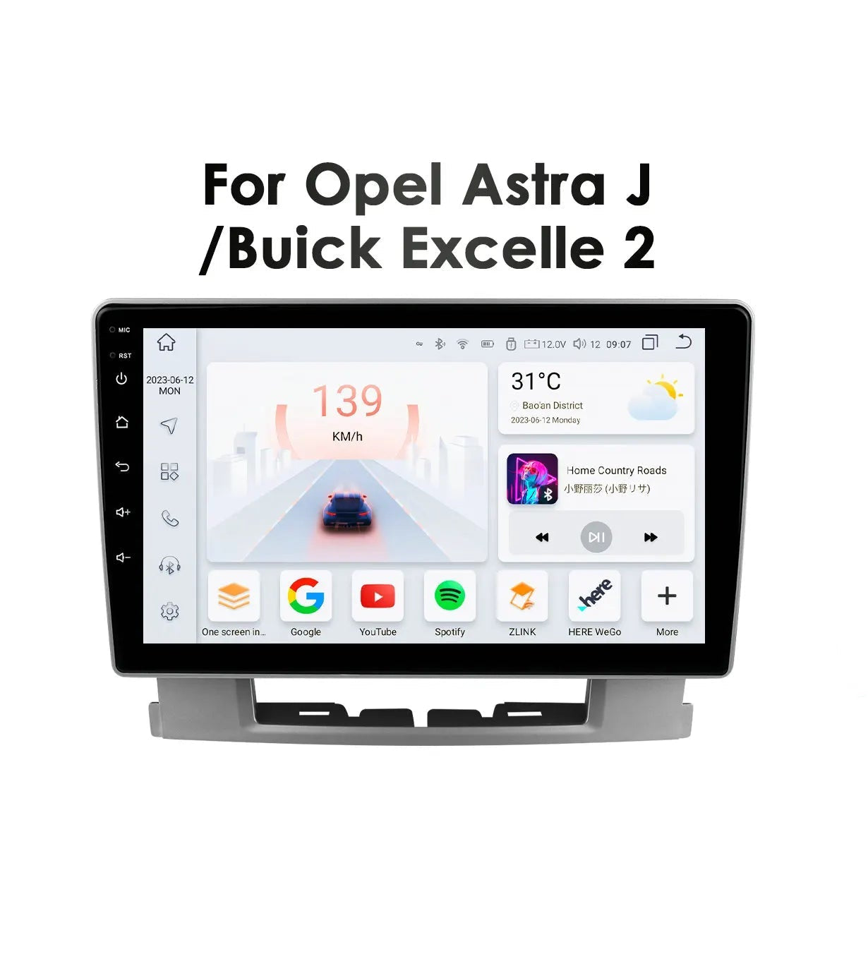 Opel Astra J 2009-2017  9" / 10,33" Android 14 Carplay  Android auto wirell WIFI BT 4G USB GPS AUTMOSTRJ