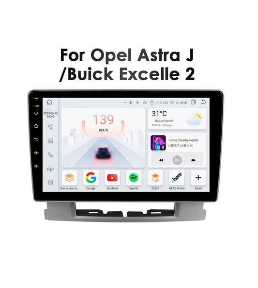 Opel Astra J 2009-2017  9" / 10,33" Android 14 Carplay  Android auto wirell WIFI BT 4G USB GPS AUTMOSTRJ