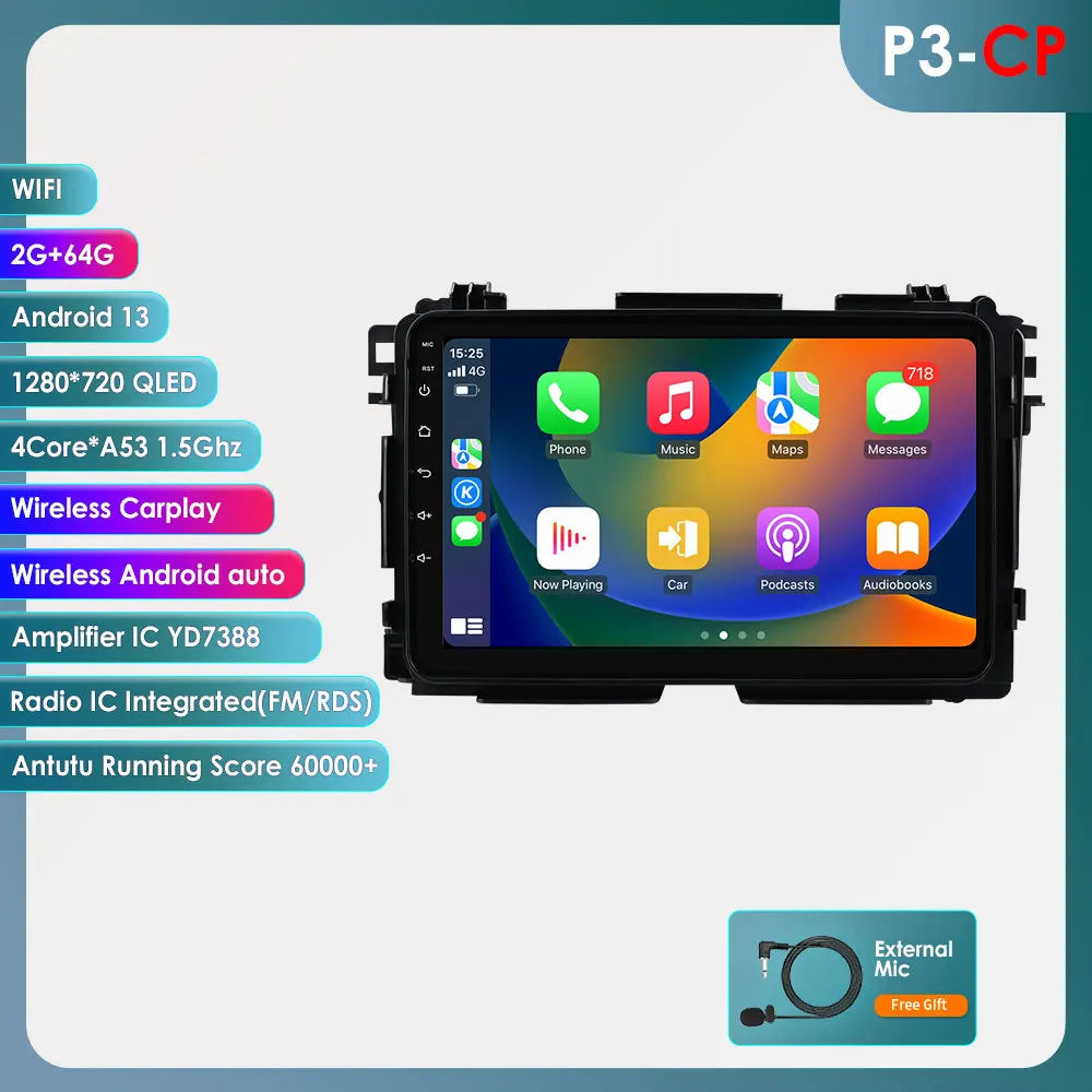 Honda Vezel HR-V HRV HR V XRV 2013-2022 " Android 14 Carplay Android auto wireless wifi bt gps 4g AUTMQBOO