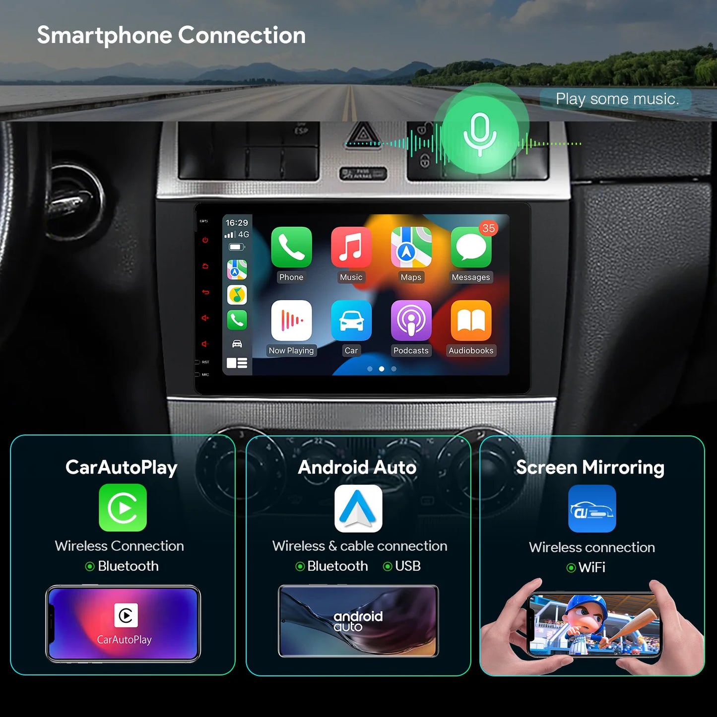 Mercedes Benz CLK-Class A209 C209 8'' Android 13 Car Multimedia Player  Car Stereo with DSP CarPlay 4GLTE AA IA82M209SLS