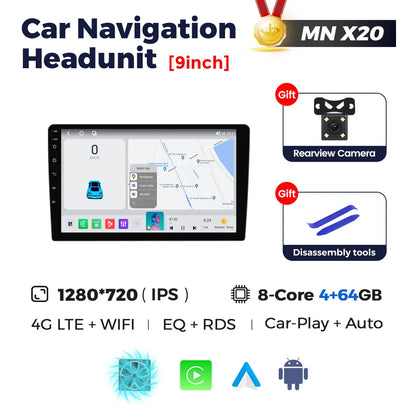9 /10" Android 14 CARTABLET UNIVERSALI Carplay Android Auto wireless WIFI BT GPS USB AUTMHZA2