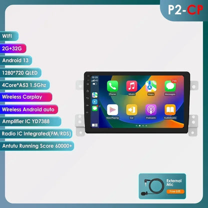 Suzuki Grand Vitara 3 2005 - 2015 9" Android 14 Carplay Android auto wireless wifi bt gps 4g AUTMAVRG