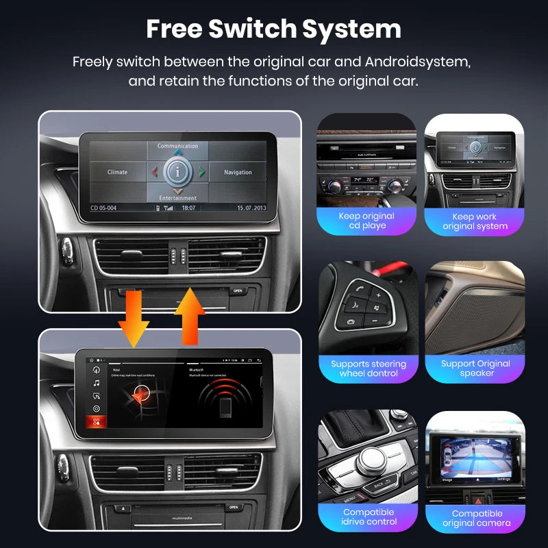 Audi A4 B8 A5 2009-2017 10.25“ Wireless CarPlay Car Radio Multimedia   DSP Android Auto GPS Stereo autoradio AUTMAABS1