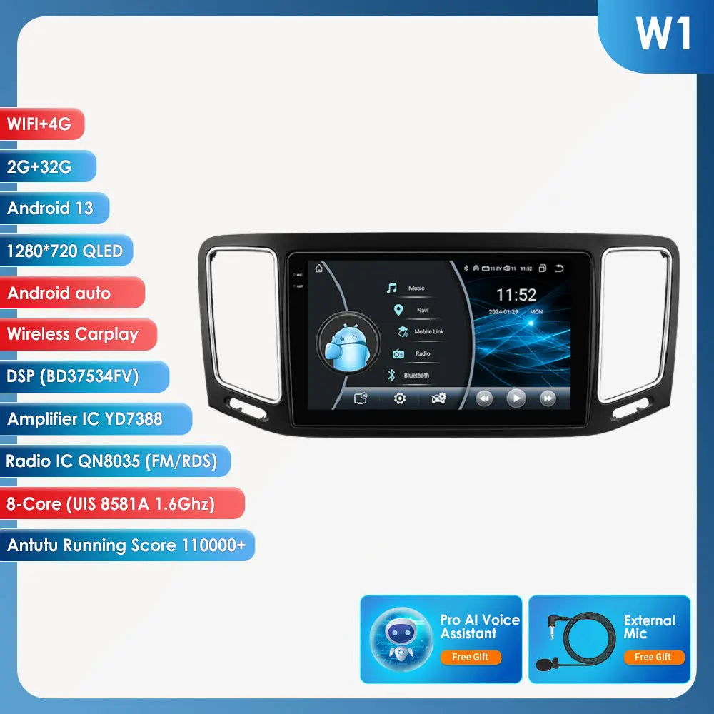 Volkswagen VW Sharan SEAT Alhambra 7N 2010-2022 Multimedia Player GPS Carplay Android auto wireless 4G WiFi Video AUTMJ9HF