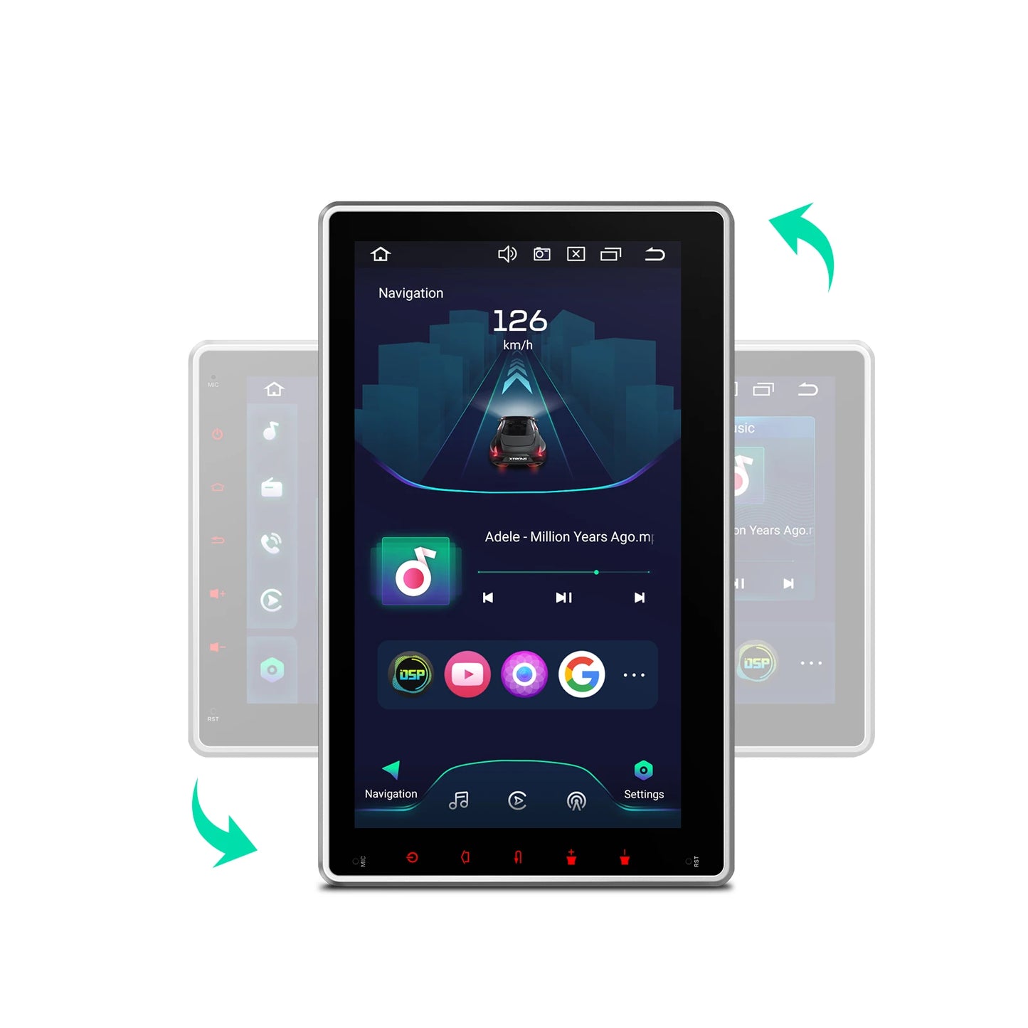 10.1'' Android 12 Octa-core 8+128GB Car Radio Universal Double DIN Stereo Player Built-in CarAutoPlay DSP Android Auto 4G TIX125LS