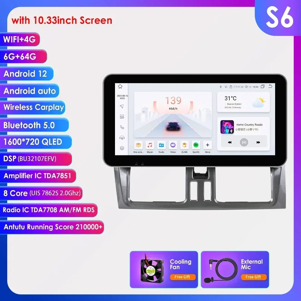 Volvo XC60 2008 - 2017 9" Android 14 Carplay Android auto wireless wifi bt gps 4g AUTMLM13