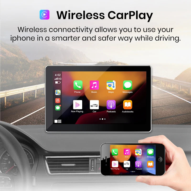 7 pollici touch screen Bluetooth Mirrorlink wireless Carplay e Android Auto AUTMNAVPT2