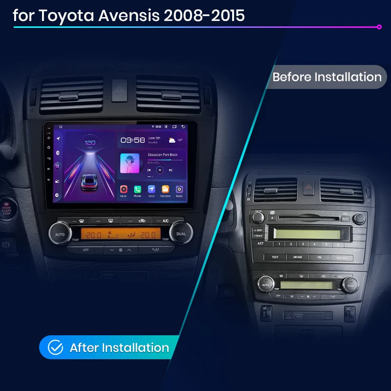 Toyota Avensis T27 2008-2015 V1pro AI Voice Carplay Android Auto Radio RDS WIFI GPS BT 4G Car Multimedia autoradio AUTMTOYAVT27