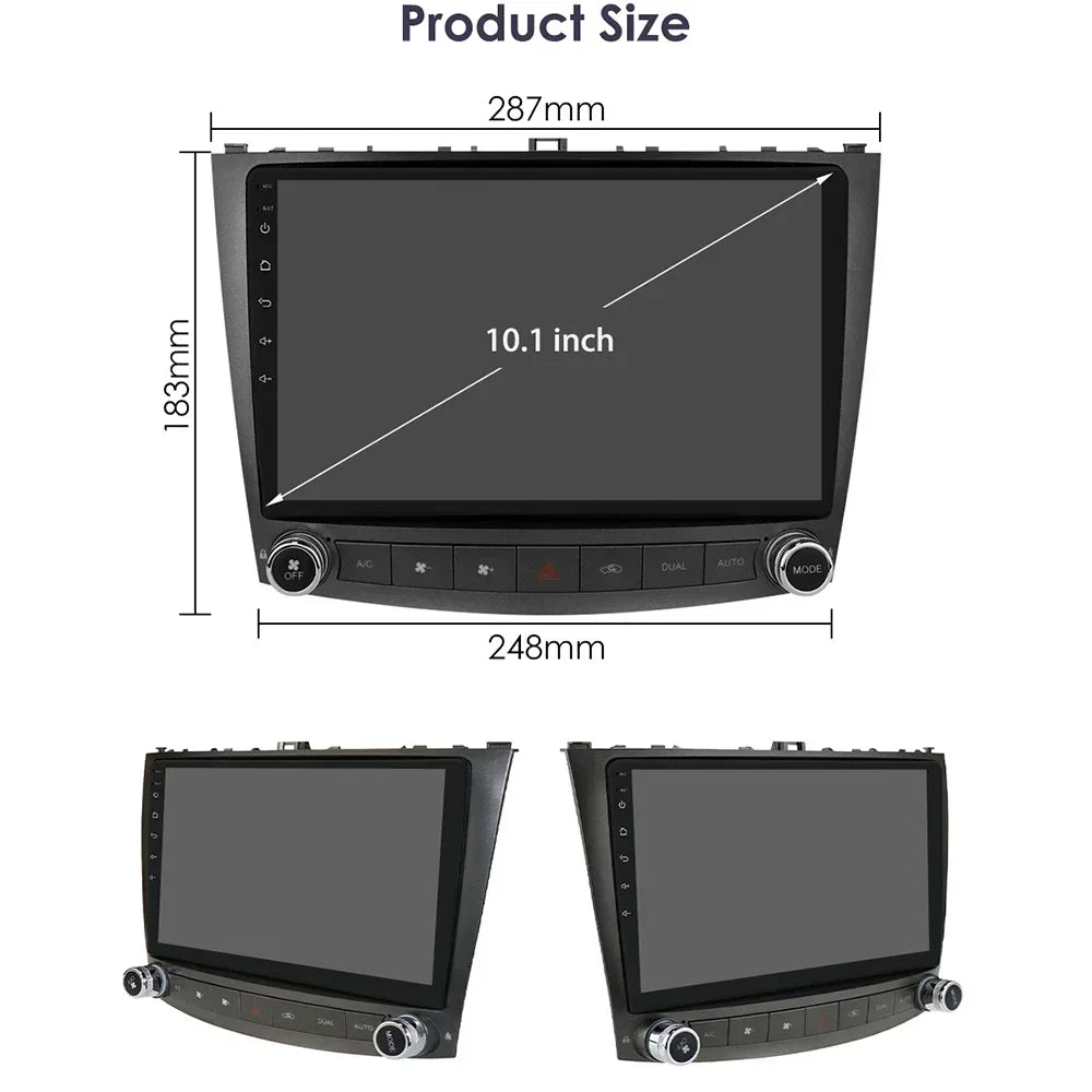 Lexus IS250 IS300 IS200 IS220 IS350 2006-2012  10,1" Android 14 Carplay Android auto wireless wifi bt gps 4g AUTMISXLM
