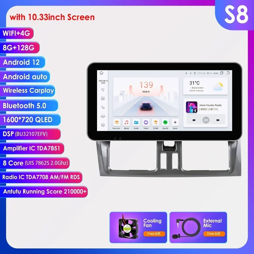 Volvo XC60 2008 - 2017 9" Android 14 Carplay Android auto wireless wifi bt gps 4g AUTMLM13