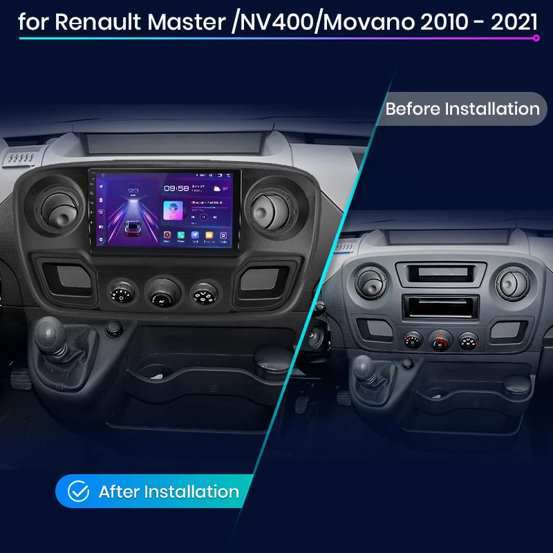 Renault Master Nissan NV400 Opel Movano 2010 - 2021 Carplay Android Radio WIFI GPS BT USB Car Multimedia AUTMRENMN2
