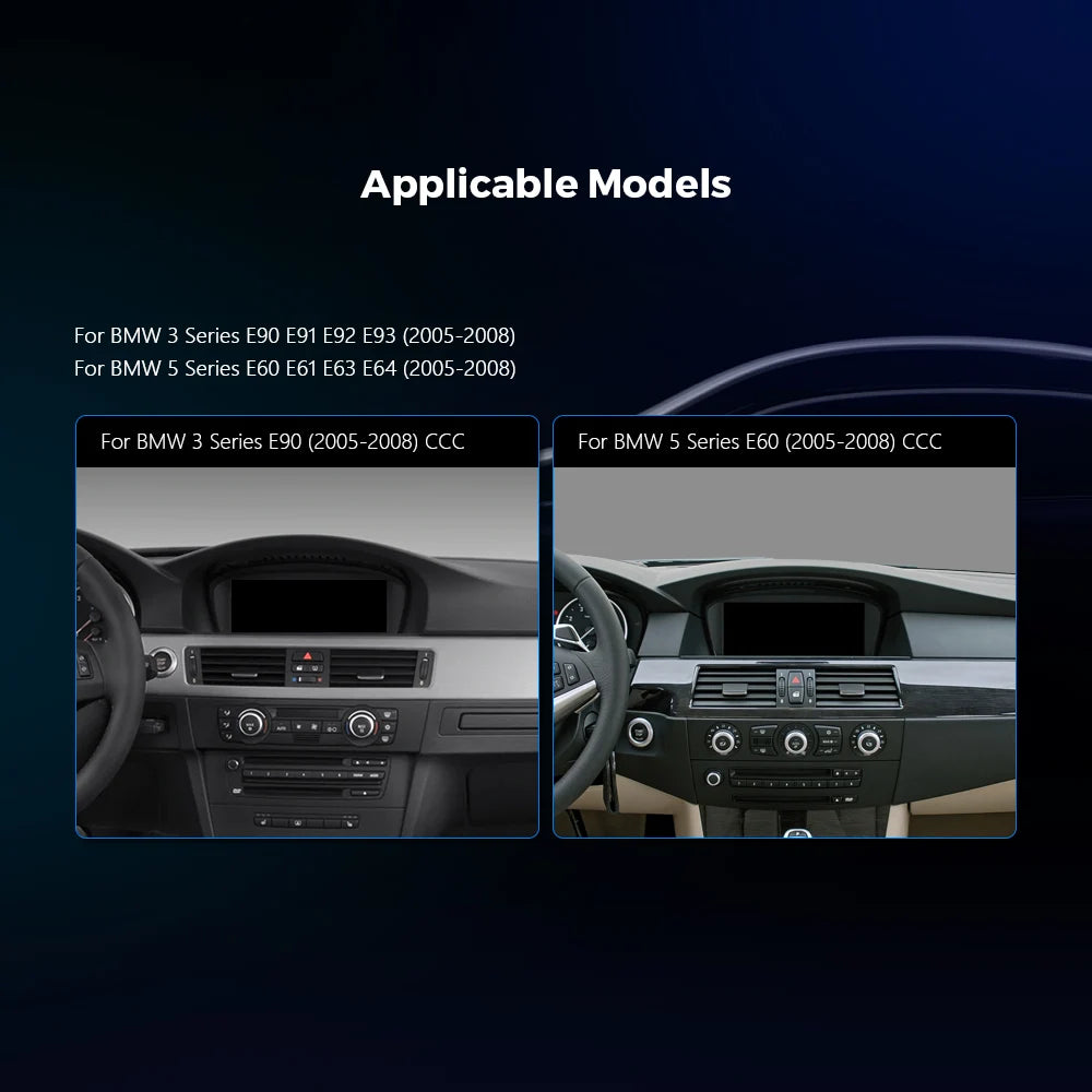 BMW  5 Series E60  2005-2008 / 3 Series E90  CCC/CIC 8.8'' Android 13 2+32GB Octa core Car Multimedia Player GPS carplay android auto  QEB8260CC