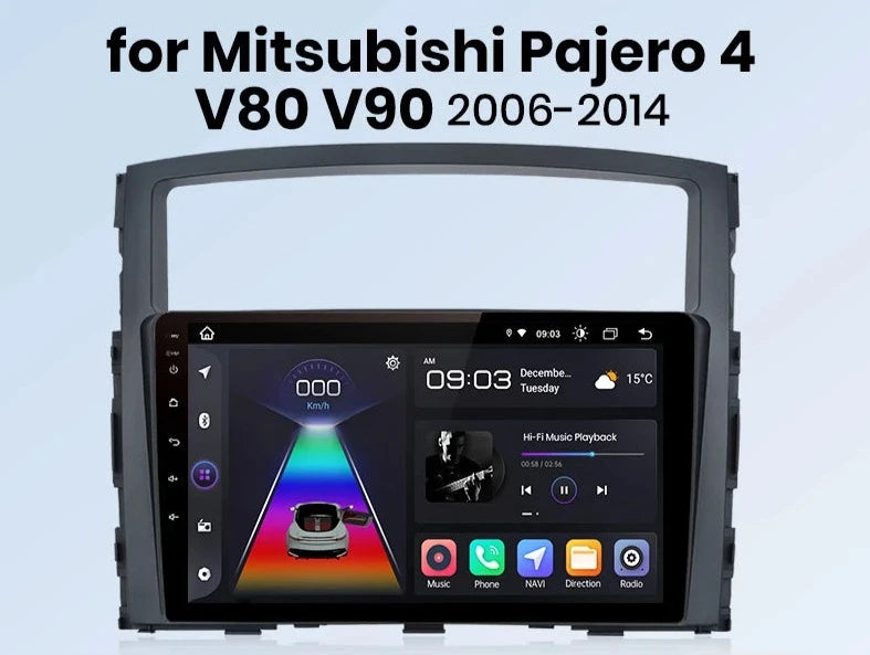 Mitsubishi Pajero 4 V80 V90 2006 - 2014 V1 Plus Car Radio RDS GPS WIFI BT   wireless CarPlay Android Auto AUTMMTBPJ4