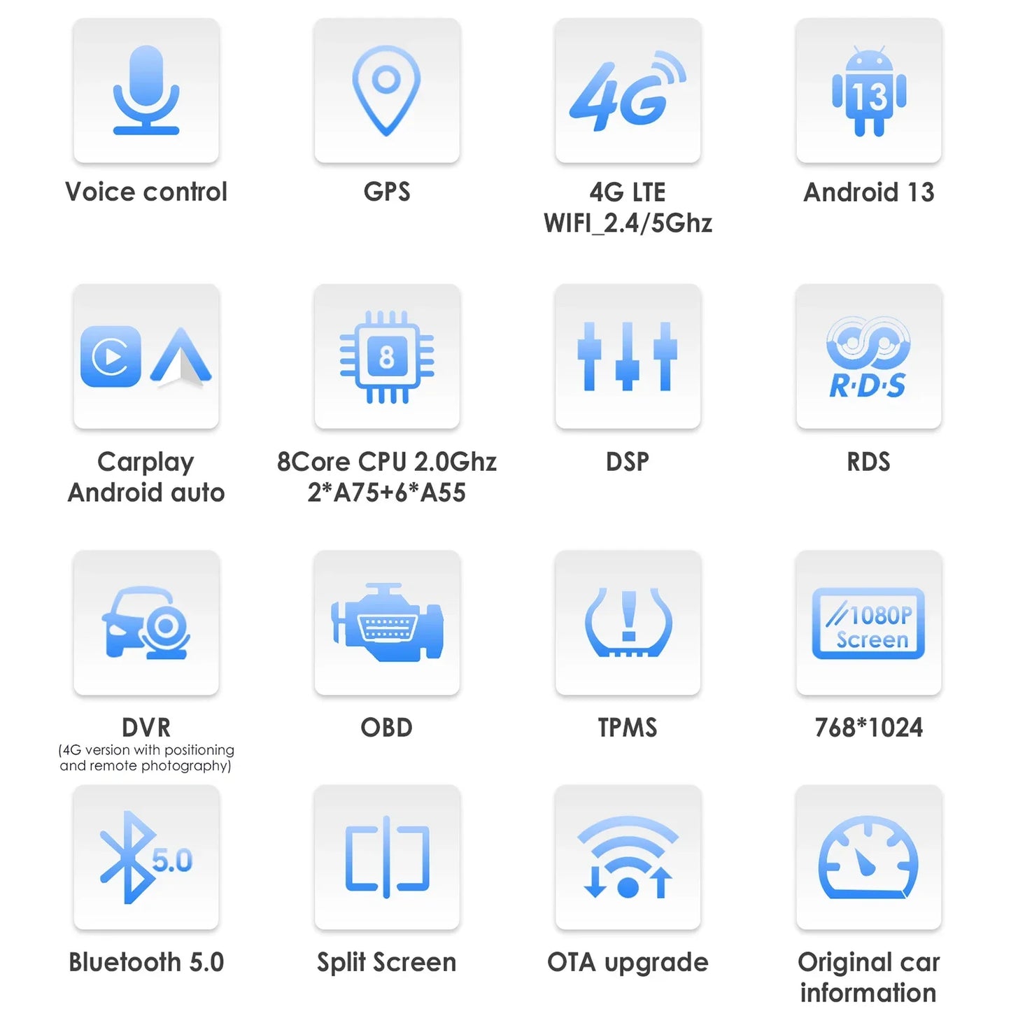 Citroen C3 C4 Aircorss  2017 - 2023 9" ANDROID 12 Carplay Android auto wireless radio RDS WIFI GPS BT USB AUTMCTRC349