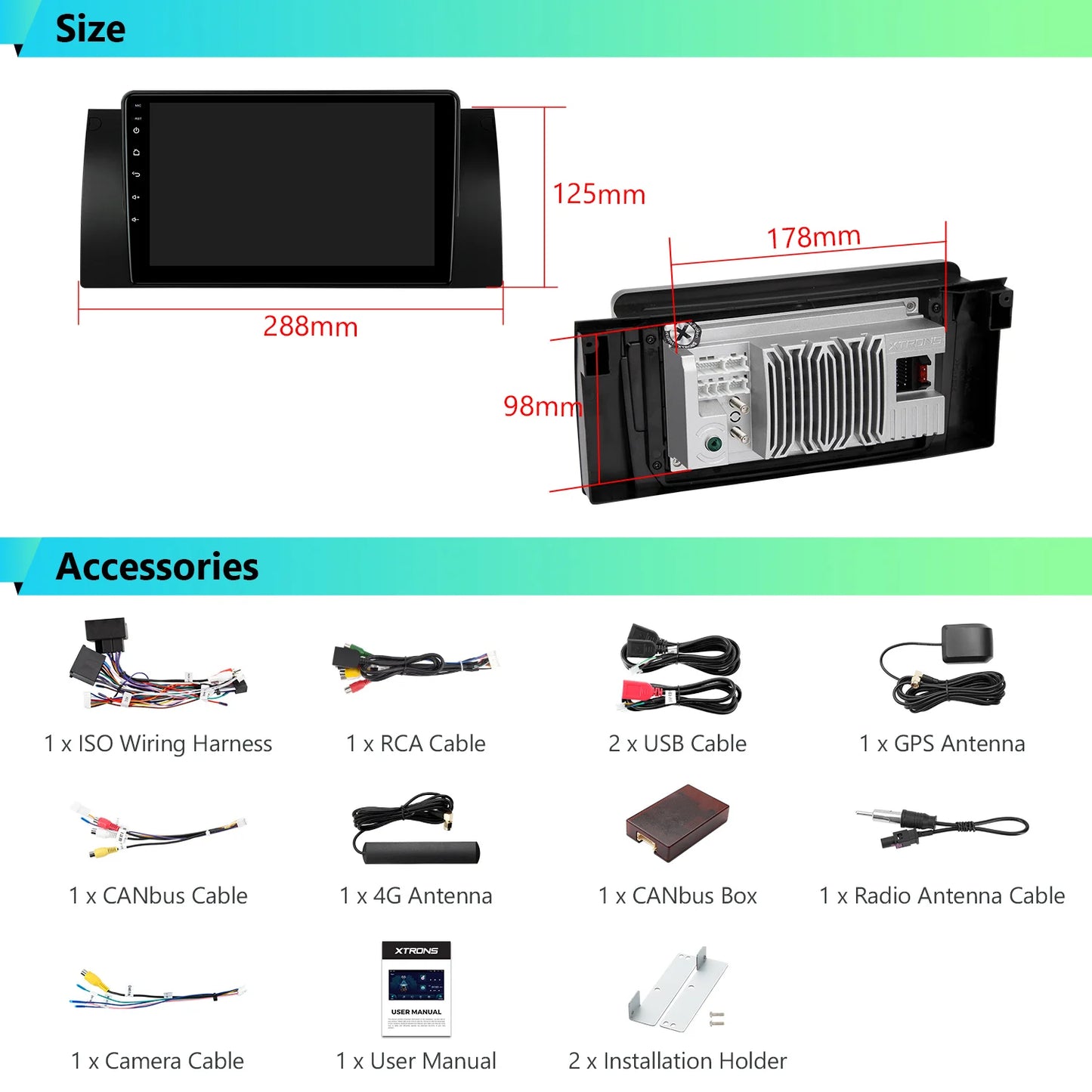 BMW X5 E53 1999-2006 9'' Android 13 Octa-core 4+64GB Car Radio  Multimedia Player Built-in DSP CarAutoPlay android auto  WIFI   4G  IAP9253BS