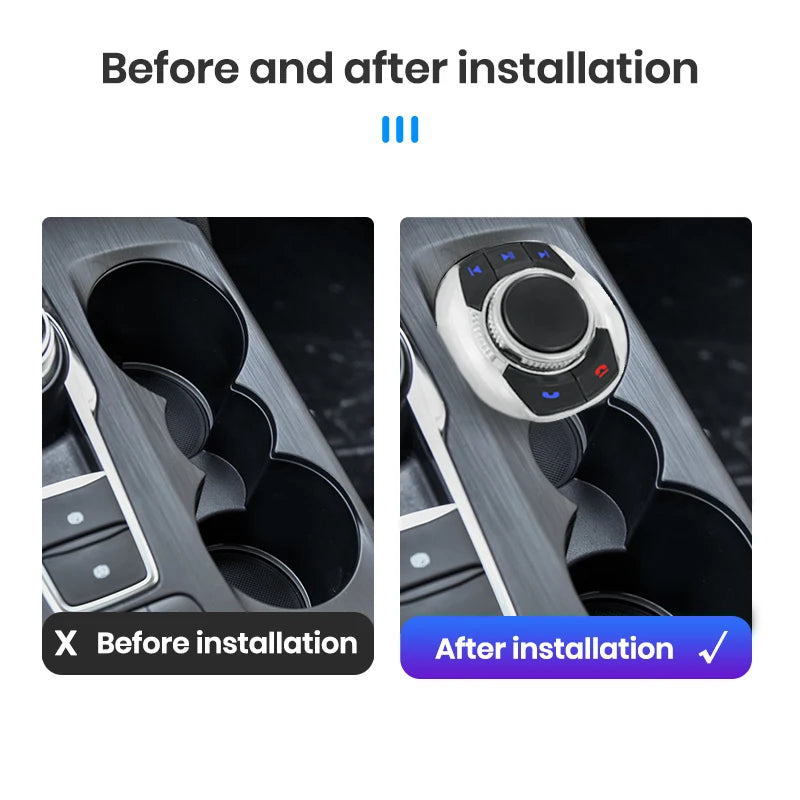 Pulsanti di controllo  wireless  universale per autoradio Android con  8 funzioni a Forma di tazza con luce a LED AUTMPSTCUN