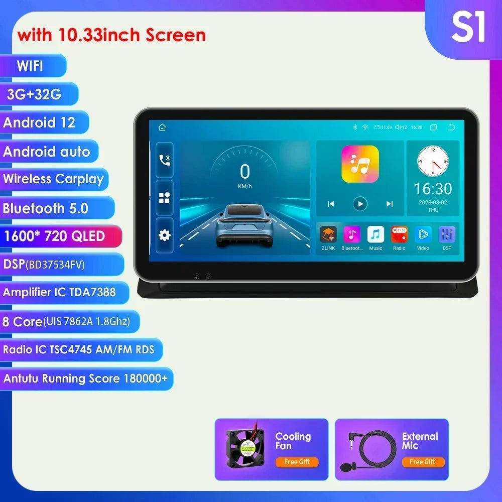 Honda Accord 8 2008-2013 9'' Android 14 Carplay Android auto wireless wifi bt gps 4g AUTMACCHDR