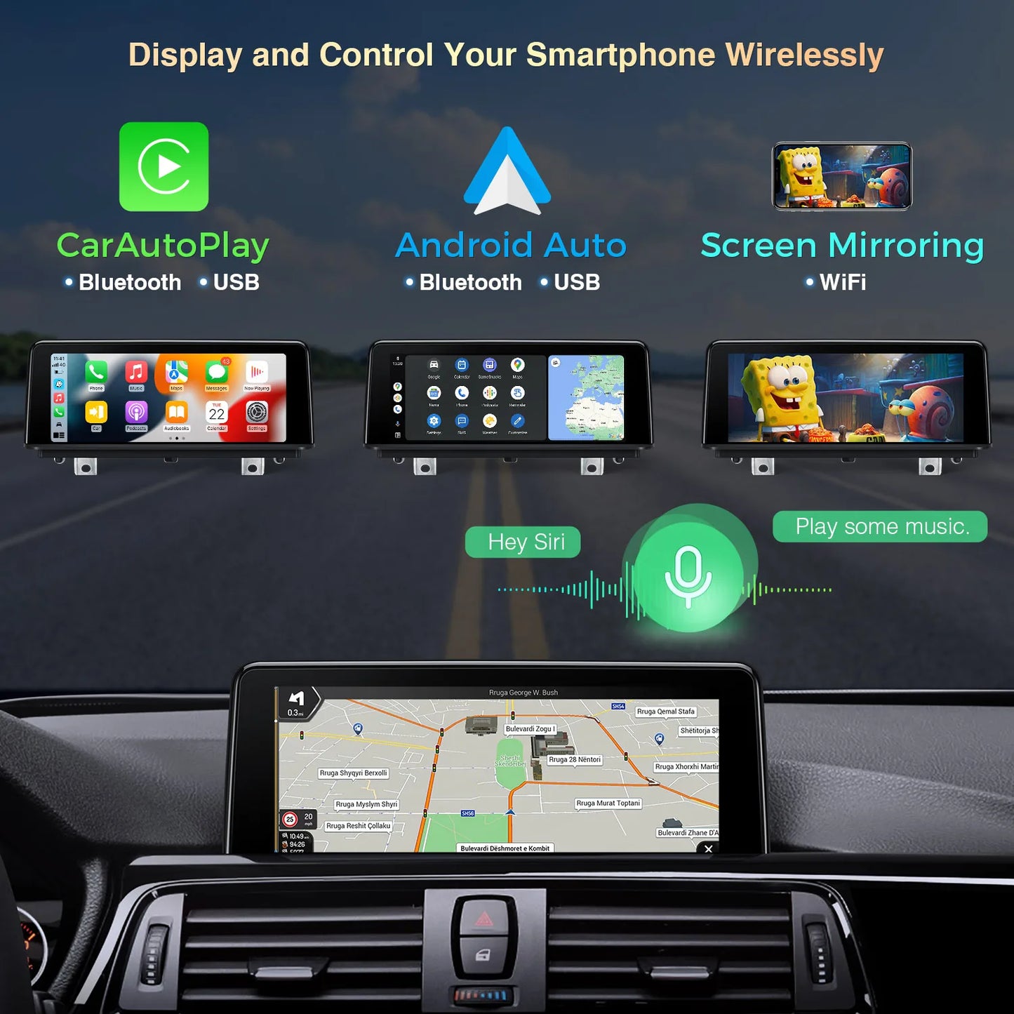 BMW Serie 3/4 Series F30/31/F32/F33/34/36 NBT  8.8" Android 13 Qualcomm Octa Core Car Radio For  4GLTE CarPlay Android Auto DSP QPBS83NBTH