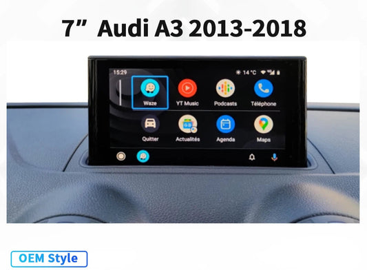 Audi A3 2013-2018 7" Wireless Carplay  Android auto GPS  BT WIFI 4G Android 13 AUTMADIA37