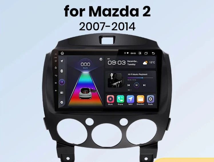 Mazda2 2007-2014 V1pro AI Voice 2 din Carplay Android Auto Radio RDS WIFI GPS BT 4G Car Multimedia  autoradio AUTMMAZDA2