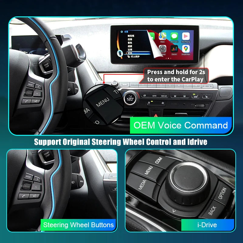 BMW i3 I01 NBT/EVO System 2013-2020 Wireless CarPlay Android Auto Mirror Link AirPlay GPS AUTMBMWI3
