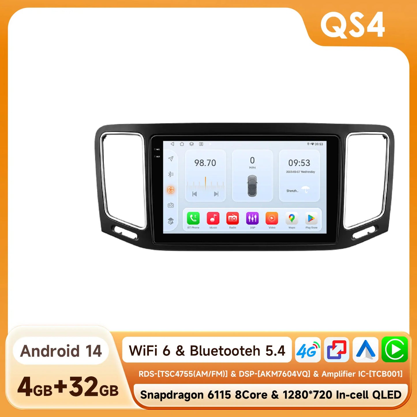 Volkswagen VW Sharan SEAT Alhambra 7N 2010-2022 Multimedia Player GPS Carplay Android auto wireless 4G WiFi Video AUTMJ9HF