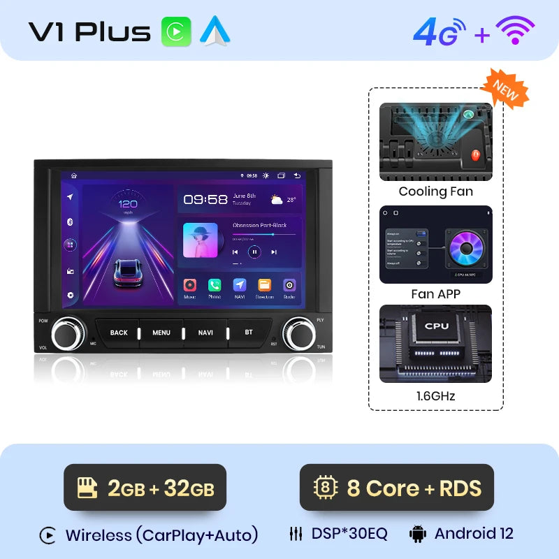 Peugeot 3008 2009 - 2015 7"  wireless CarPlay Android Radio RDS wifi bt gps USB AUTMPEG7P